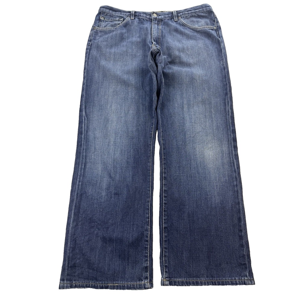 Agave NO. 7 Waterman Jeans Men 38x30 Blue Ojai Cashmere Relaxed Straight Denim